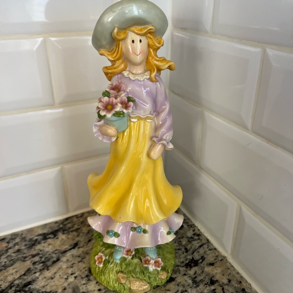 10 3/4 in. Glazed resin figure